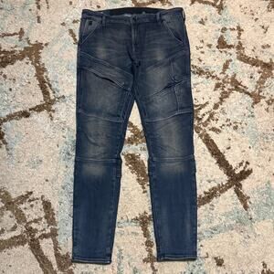 G Star Raw Airblaze 3D Skinny Jeans Size 36x34 Streetwear